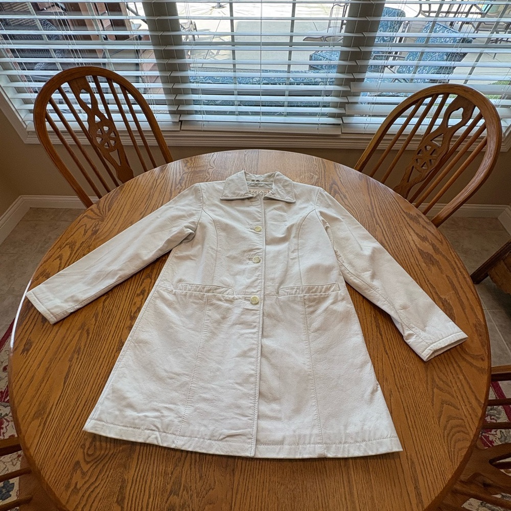Women's White Leather Jacket